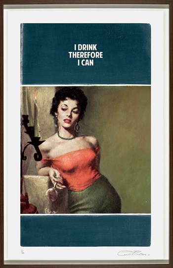 I Drink Therefore I Can by The Connor Brothers - Framed Silkscreen Limited Edition